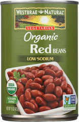 WESTBRAE NATURAL: Vegetarian Organic Red Beans, 15 oz