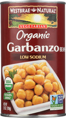 WESTBRAE: Natural Vegetarian Organic Garbanzo Beans, 25 Oz