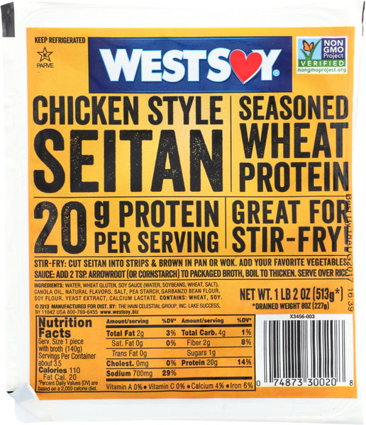 WESTSOY: Chicken Style Seitan, 18 oz
