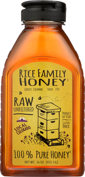RICE FAMILY HONEY: Local Colorado Honey, 16 fl oz