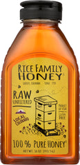 RICE FAMILY HONEY: Local Colorado Honey, 16 fl oz