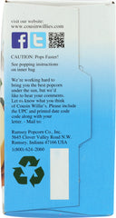 COUSIN WILLIES SIMPLY BETTER: Popcorn White Cheddar Microwave, 1 ea