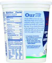 MOUNTAIN HIGH: Yoghurt Original Plain, 32 oz