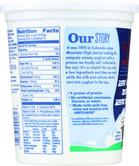 MOUNTAIN HIGH: Original Whole Milk Vanilla Yoghurt, 32 oz