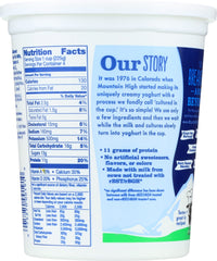MOUNTAIN HIGH: Yoghurt Low Fat Plain, 32 oz