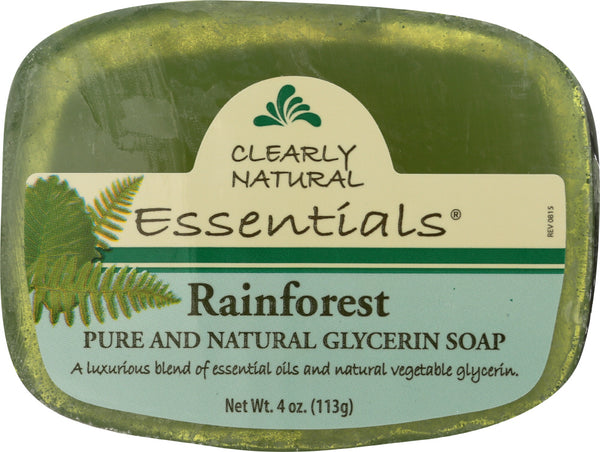 CLEARLY NATURAL: Rainforest Pure And Natural Glycerine Soap, 4 oz