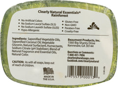 CLEARLY NATURAL: Rainforest Pure And Natural Glycerine Soap, 4 oz