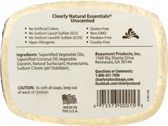 CLEARLY NATURAL: Unscented Pure And Natural Glycerine Soap, 4 oz