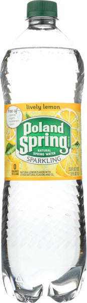 POLAND SPRINGS: Water Spring Sparkle, Lemon, 1 lt