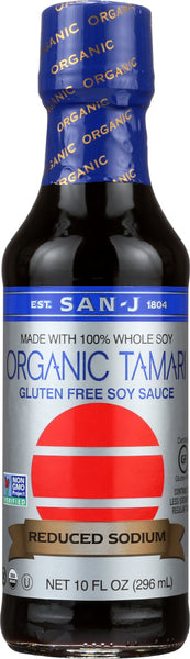 SAN-J: Organic Reduced Sodium Gluten Free Tamari Soy Sauce, 10 Oz