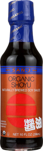 SAN-J: Organic Shoyu Naturally Brewed Soy Sauce, 10 oz