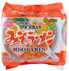 SAPPORO: Ramen Miso Pack of 5, 17.5 oz