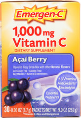 EMERGEN-C: 1000 mg Vitamin C Acai Berry 30 Packets, 8.9 oz