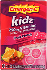 EMERGEN-C: Kidz Vitamin C Fizzy Drink Mix Fruit Punch, 30 Count