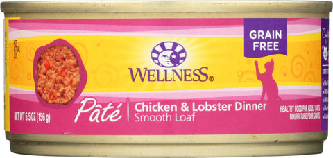 WELLNESS: Lobster and Chicken Cat Food, 5.5 oz