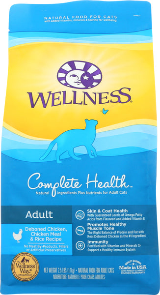 WELLNESS: Dry Chicken Complete Health Cat Food, 2.5 lb