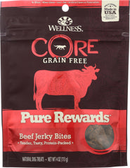 WELLNESS: Dog Treat Beef Jerky Bites, 4 oz