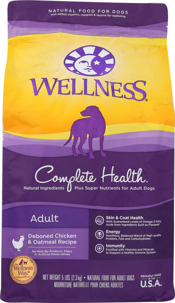 WELLNESS: Complete Health Dry Chicken and Oatmeal Dog Food, 5 lb