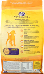 WELLNESS: Chicken Salmon and Oatmeal Natural Dry Puppy Food, 5 lb