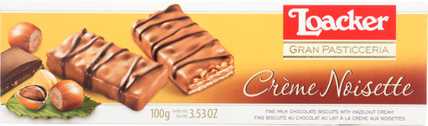 LOACKER: Gran Pasticceria Patisserie Creme Noisette Cookie 100g, 3.53 oz