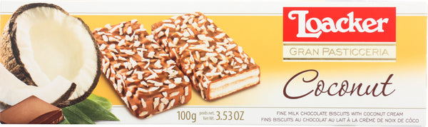 LOACKER: Gran Pasticceria Patisserie Coconut Cookie 100g, 3.53 oz