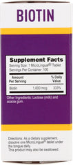 SUPERIOR SOURCE: Biotin 1000 Mcg, 100 tb