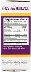 SUPERIOR SOURCE: Methylcobalamin B12, 1000 mcg, B6 and Folic Acid, 60 tb