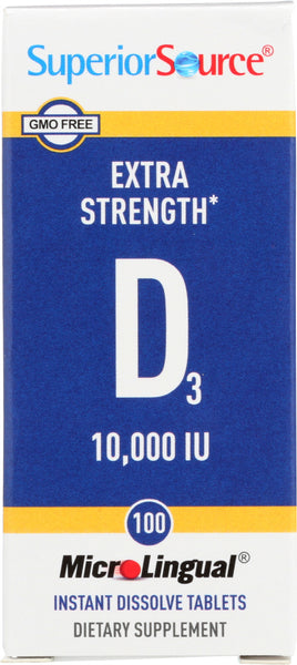 SUPERIOR SOURCE: Extra Strength D, 10,000 IU, 100 tb