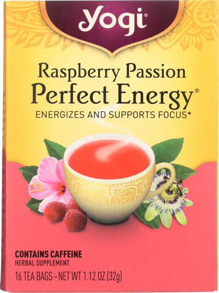 YOGI: Teas Raspberry Passion Perfect Energy, 16 bg