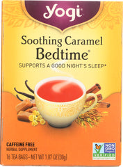 YOGI: Tea Herbal Soothing Caramel Bedtime, 16 Tea Bags