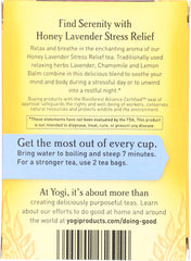 YOGI TEAS: Honey Lavender Caffeine Free Stress Relief Tea, 16 Tea Bags