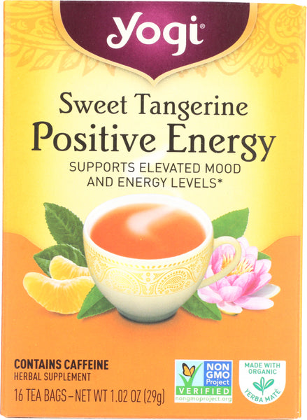 YOGI TEAS: Positive Energy Sweet Tangerine, 16 Tea Bags