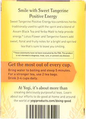 YOGI TEAS: Positive Energy Sweet Tangerine, 16 Tea Bags