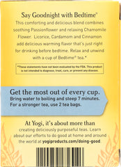 YOGI TEA: Bedtime Tea with Organic Chamomile, 16 Tea Bags
