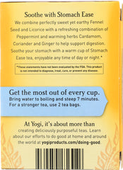 YOGI TEA: Organic Stomach Ease Caffeine Free, 16 Tea Bags