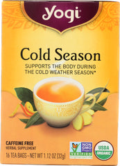 YOGI TEAS: Organic Cold Season Caffeine Free, 16 Tea Bags