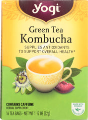 YOGI TEA: Green Tea Kombucha, 16 Tea Bags