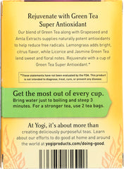 YOGI TEA: Herbal Green Super Anti-Oxidant, 16 Tea Bags