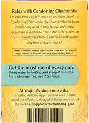 YOGI TEAS: Comforting Chamomile Caffeine Free, 16 Tea Bags