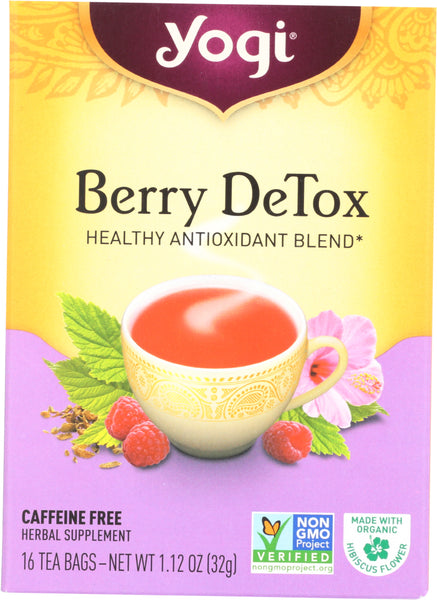 YOGI TEAS: Berry Detox Caffeine Free, 16 Tea Bags