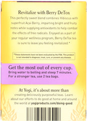 YOGI TEAS: Berry Detox Caffeine Free, 16 Tea Bags