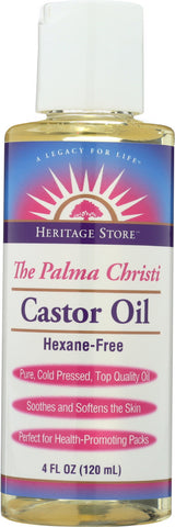 HERITAGE: Castor Oil Cold Pressed, 4 oz