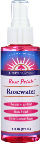 HERITAGE STORE: Rosewater Atomizer Mist Sprayer, 4 oz