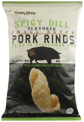 SOUTHERN RECIPE SMALL BATCH: Pork Rind Spicy Dill, 4 oz