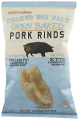 SOUTHERN RECIPE SMALL BATCH: Smoked Sea Salt Oven Baked Pork Rinds, 3.625 oz