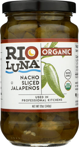 RIO LUNA: Organic Nacho Sliced Jalapeno Peppers, 12 oz