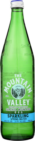 MOUNTAIN VALLEY: Sparkling Water Glass Bottle, 750 ml