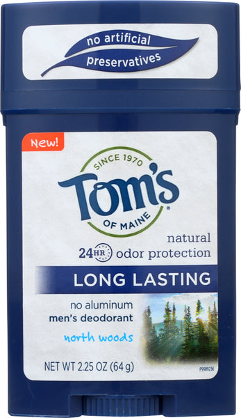 TOMS OF MAINE: Mens Long Lasting Deodorant North Woods, 2.25 oz