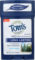 TOMS OF MAINE: Mens Long Lasting Deodorant North Woods, 2.25 oz