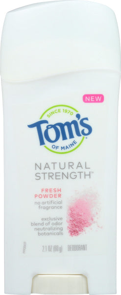 TOMS OF MAINE: Fresh Powder Natural Strength Deodorant, 2.1 oz